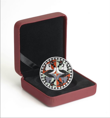 2012 $1 TWO LOONS PURE SILVER COIN BOX