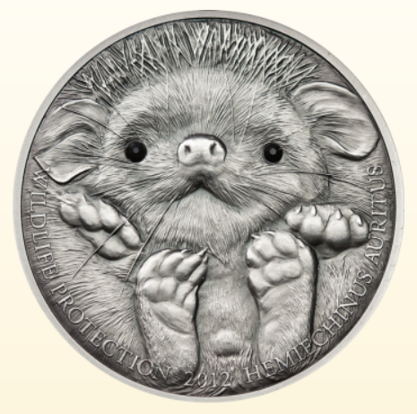 2012 ₮500 TOGROG MONGOLIA LONG-EARED HEDGEHOG BACK
