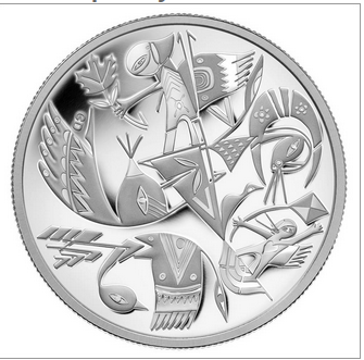 2013 $20 CANADIAN CONTEMPORARY ART PURE SILVER COIN FRONT