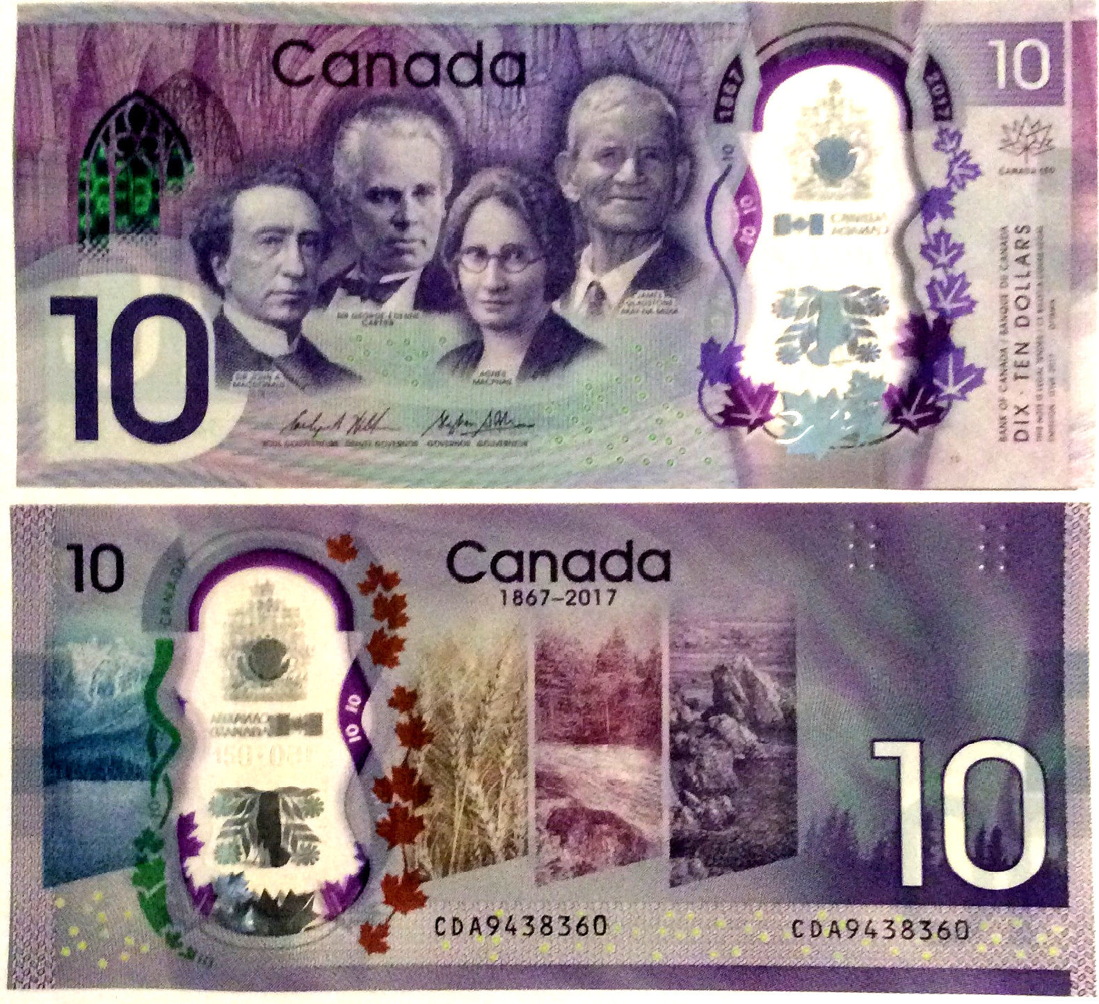 $10 1867-2017 150th Anniversary Note