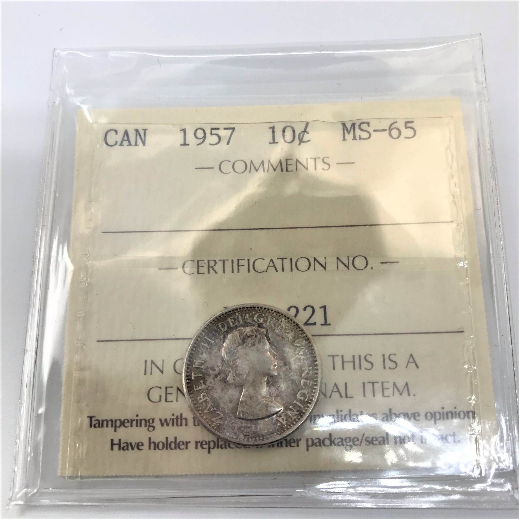 1957 10c MS65