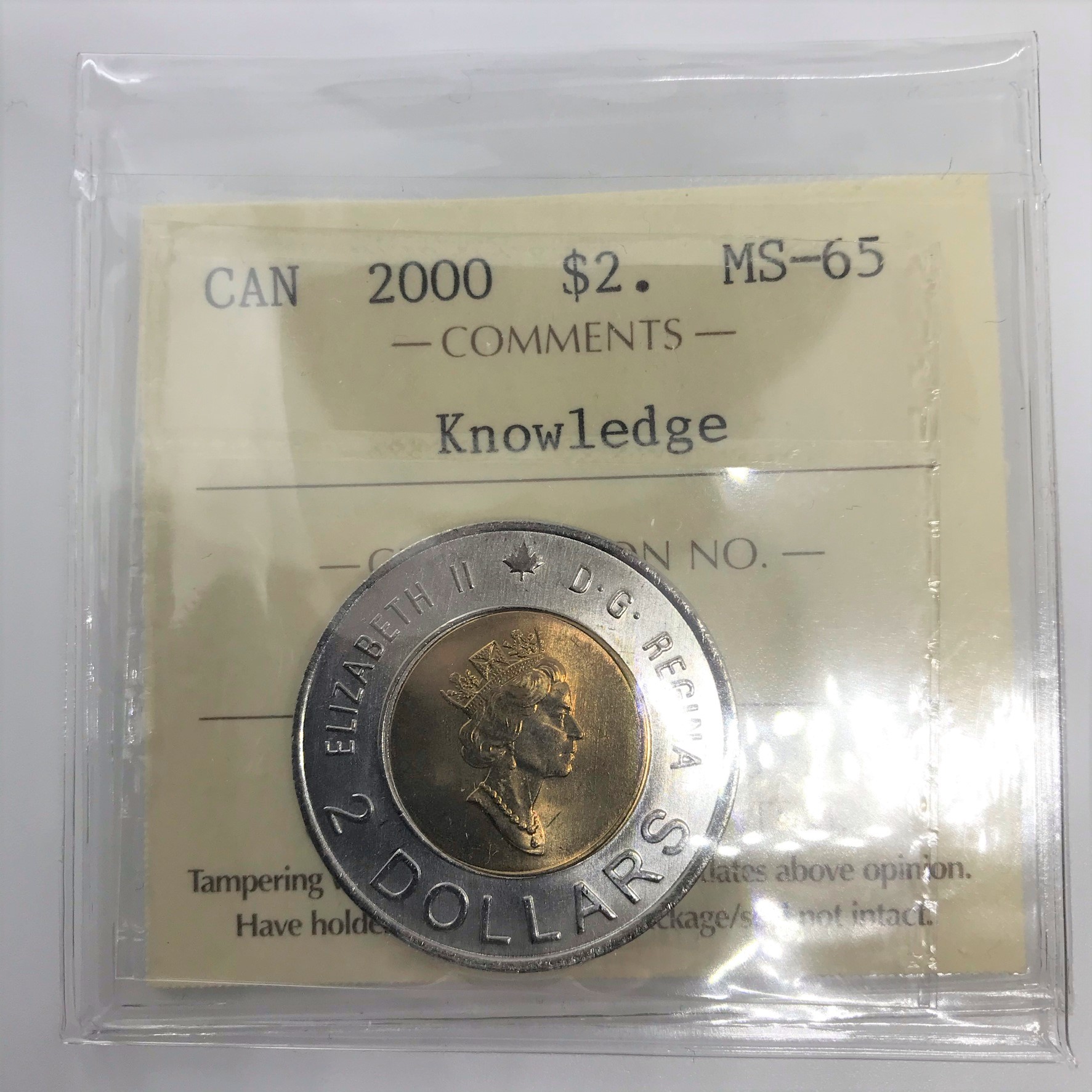 2000 $2 Knowledge MS65