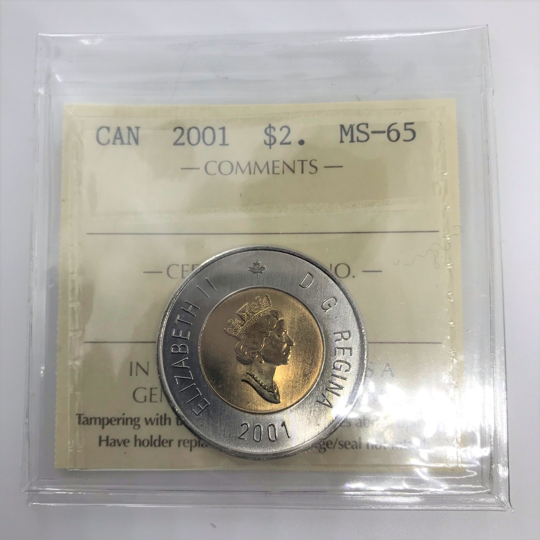 2001 $2 MS65