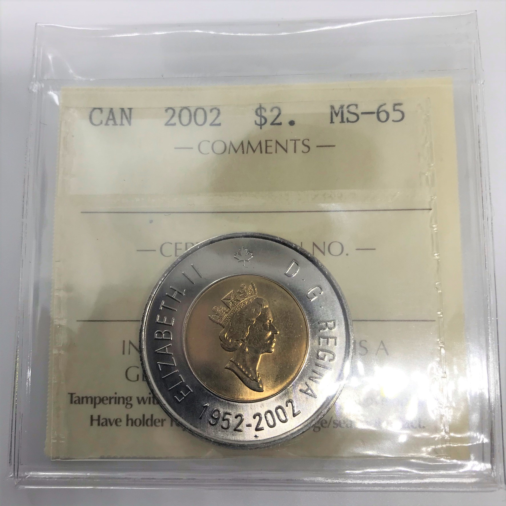 2002 $2 MS65
