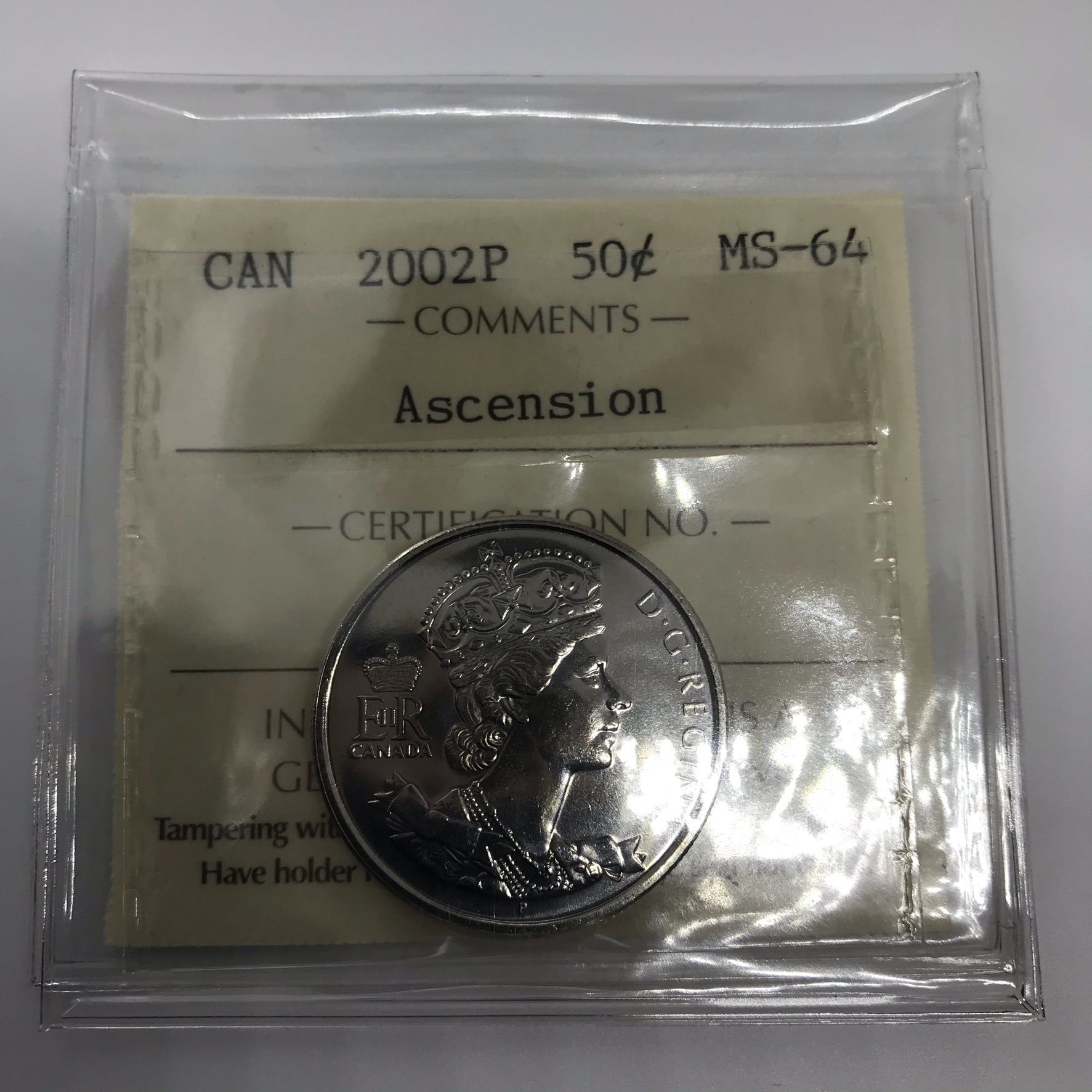 2002P 50C MS64 Ascension